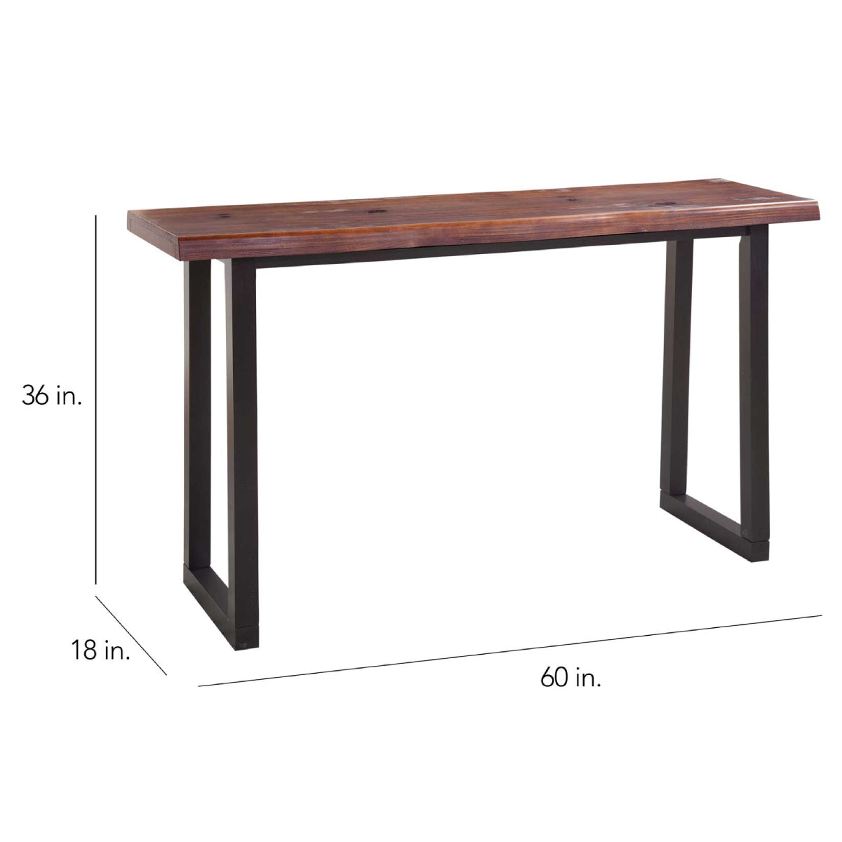 Jennings 60" Counter Bar Table by Steve Silver Company - Cherry/Ebony