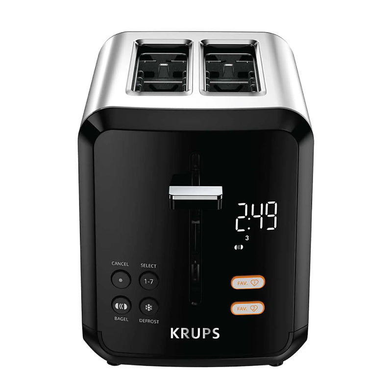 Krups KH320D50 My Memory Digital 2-Slot Toaster-Black/Stainless Steel - Curacao
