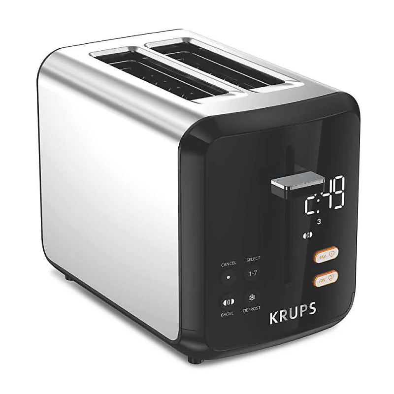 Krups KH320D50 My Memory Digital 2-Slot Toaster-Black/Stainless Steel - Curacao