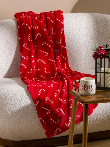 Christmas Throw Blanket - Candy Cane