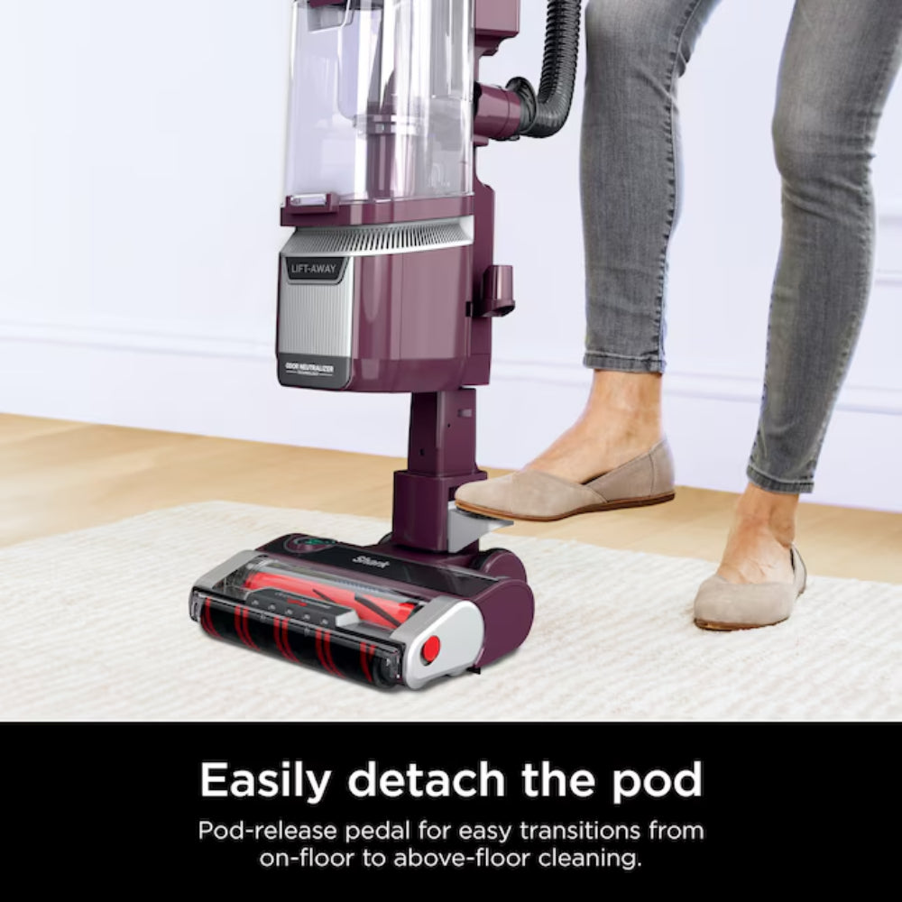 Aspiradora vertical Shark LA702 Rotator Pet Lift-Away ADV con tecnología DuoClean PowerFins HairPro y neutralizador de olores - Color morado vino