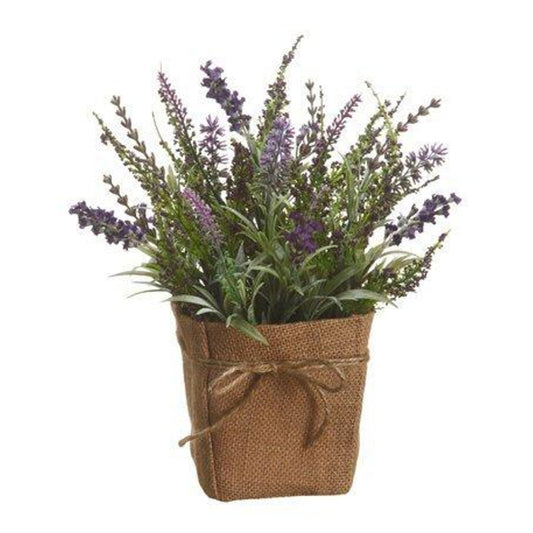 Allstate Floral Silk Lavender Herb Flower Planter - Violet