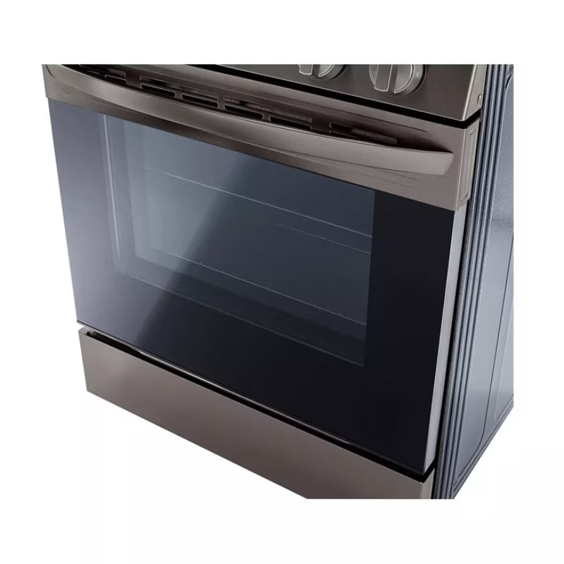 Cocina a gas LG LRGL5823D de 5,8 pies cúbicos con convección y ventilador inteligente, Air Fry y EasyClean, acero inoxidable negro