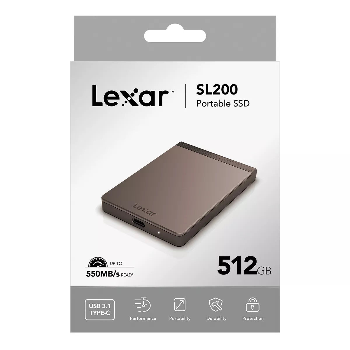 Lexar SL200 Portable SSD - 512GB - Curacao