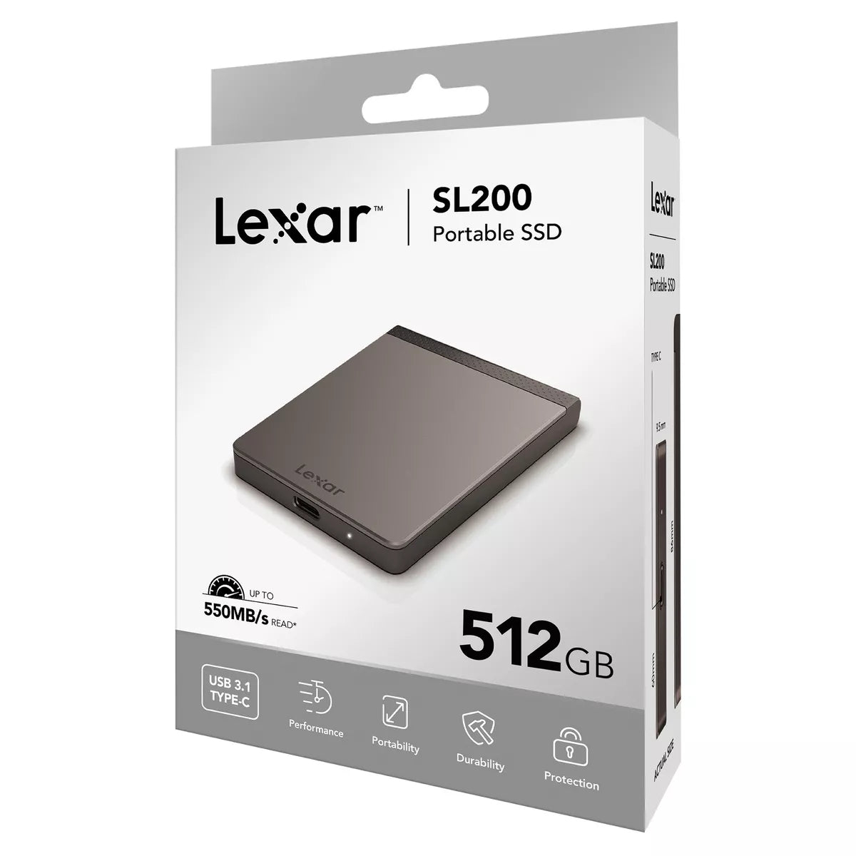 Lexar SL200 Portable SSD - 512GB - Curacao