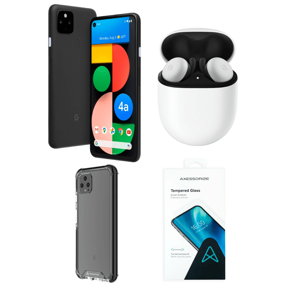 Paquete Google Pixel 4A 5G + auriculares + accesorios