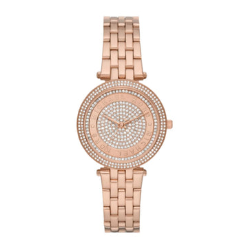 Reloj de cuarzo Michael Kors Darci para mujer, de acero inoxidable y 33 mm, en oro rosa 