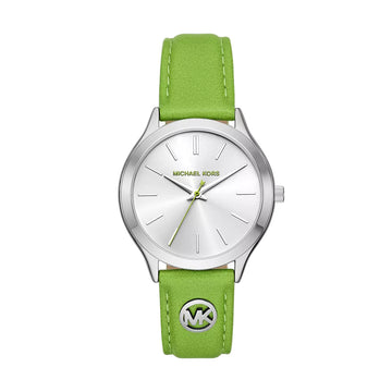 Michael Kors Slim Runway Women's 38mm Strap Watch - White Dial