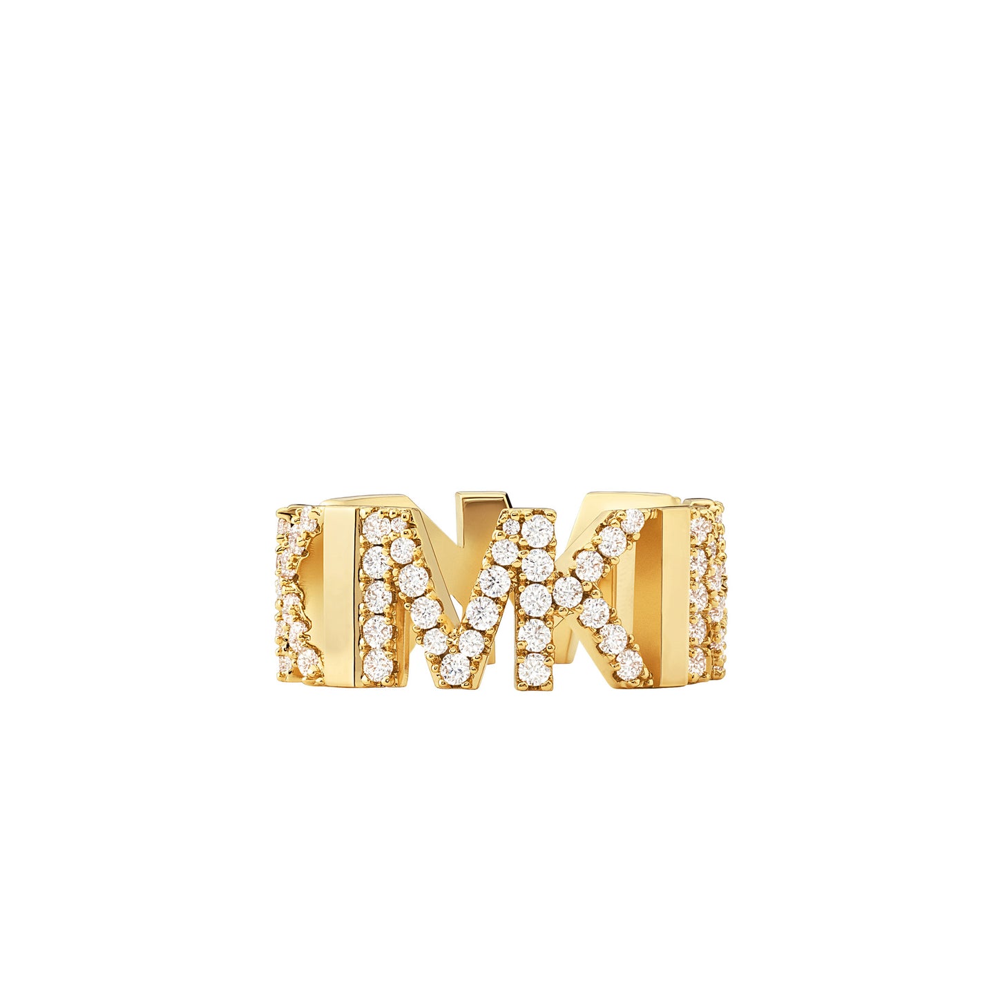 Michael Kors Women's Logo Ring in 14K Gold-Plating over Brass -Size 7
