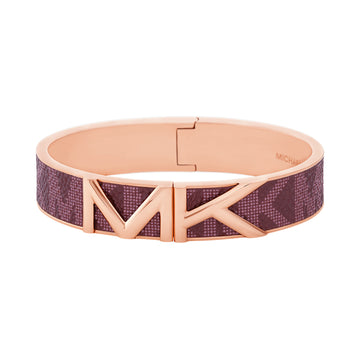 Michael Kors Women's Rose Gold-Tone Matt Bangle Bracelet in Stainless Steel