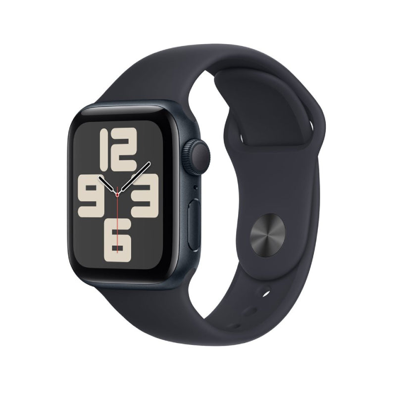 Reloj inteligente unisex Apple SE de 40 mm con caja de aluminio y correa deportiva color medianoche (talla pequeña/mediana) y GPS