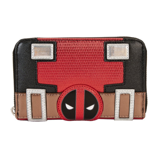 Loungefly Marvel Metallic Deadpool Cosplay Zip Around Wallet