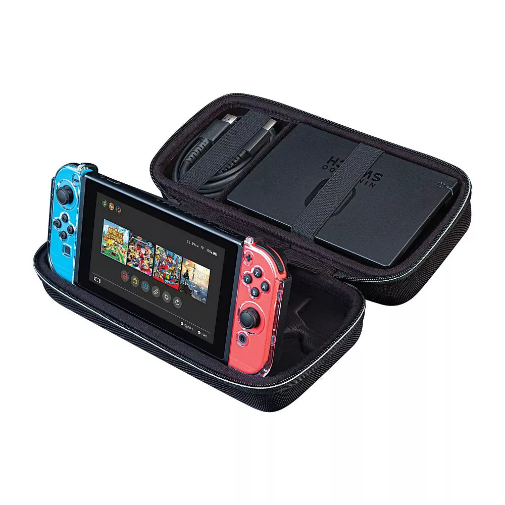 Estuche RDS Industries Game Traveler Deluxe para Nintendo Switch y Switch OLED, color negro