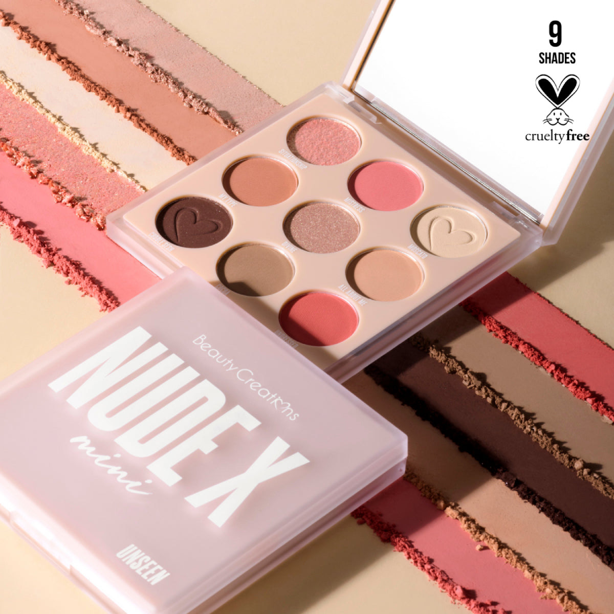 Paleta de sombras Nude X 9 de Beauty Creations - Unseen