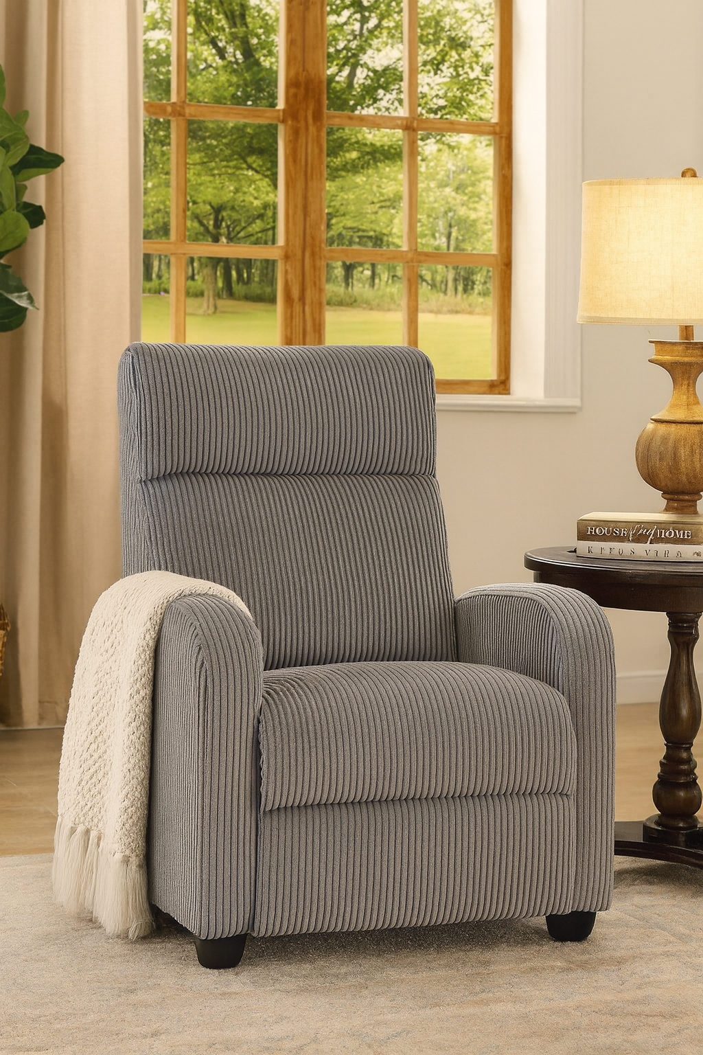Parsons Urban Push Back Recliner by Homelegance - Gray
