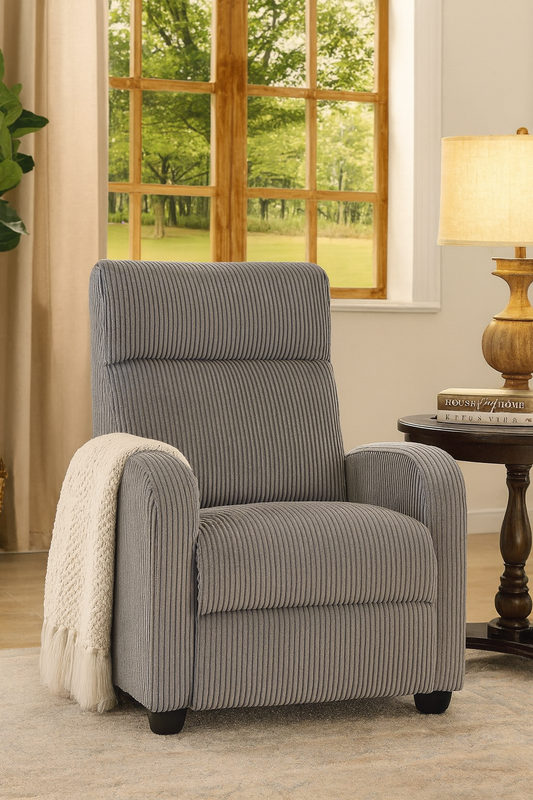 Parsons Urban Push Back Recliner by Homelegance - Gray