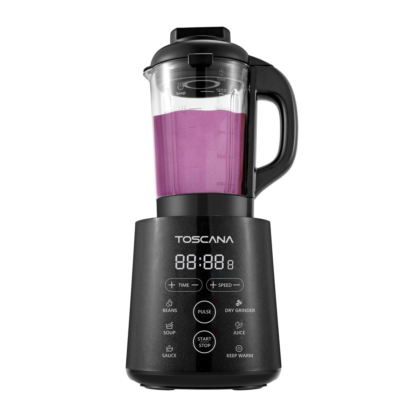 Batidora de cocina de lujo Toscana PB04 de 600 vatios, color negro