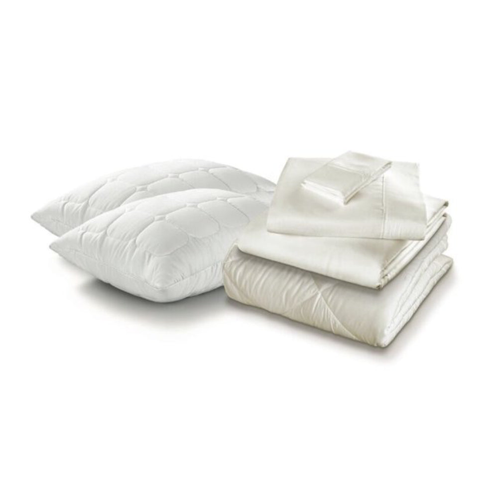 Purecare Twin Luxury Microfiber 5-Piece Sleep Kit, Ivory