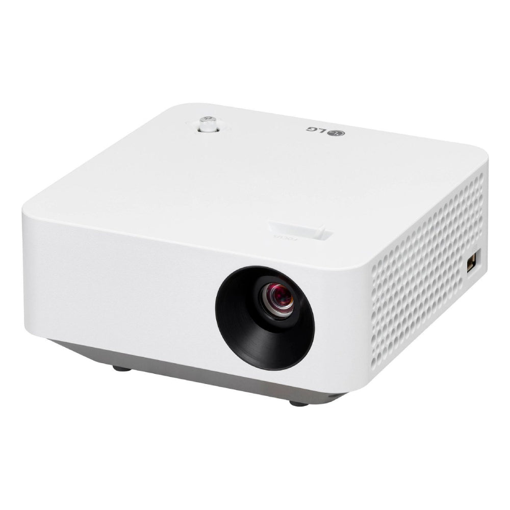 Proyector portátil inteligente inalámbrico LG CineBeam PF510Q FHD con control remoto simple - Blanco