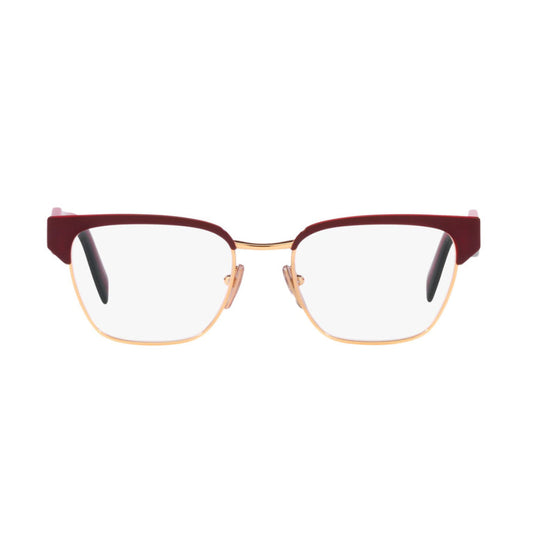Prada Woman Brown/Pale Gold Optical Metal