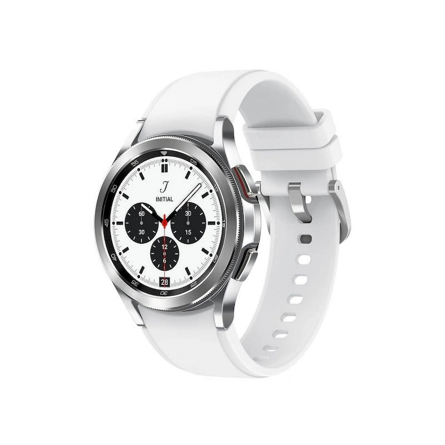 Samsung Galaxy Watch4 Classic Unisex 42mm Stainless Steel Case Smartwatch with Silver Sport Band - Bluetooth