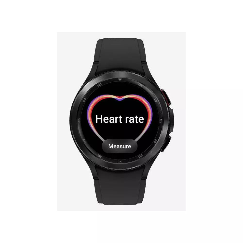 Reloj inteligente Samsung Galaxy Watch4 Classic unisex con caja de acero inoxidable de 46 mm y correa deportiva plateada - LTE