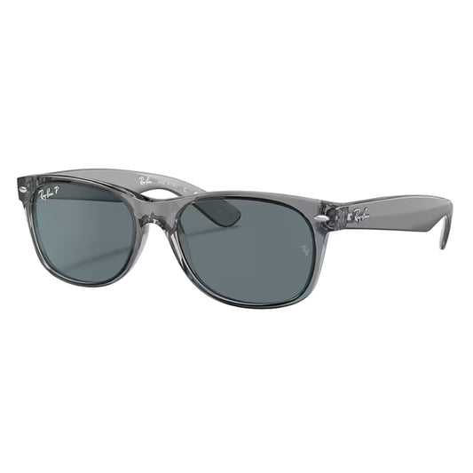Gafas de sol polarizadas cuadradas Ray-Ban New Wayfarer Classic RB2132 - Gris/azul transparente pulido
