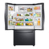 Samsung RF27T5501SG 26.5 cu. ft. French Door Refrigerator with Family Hub, External Water and Ice Dispenser - Black Stainless Steel - Curacao