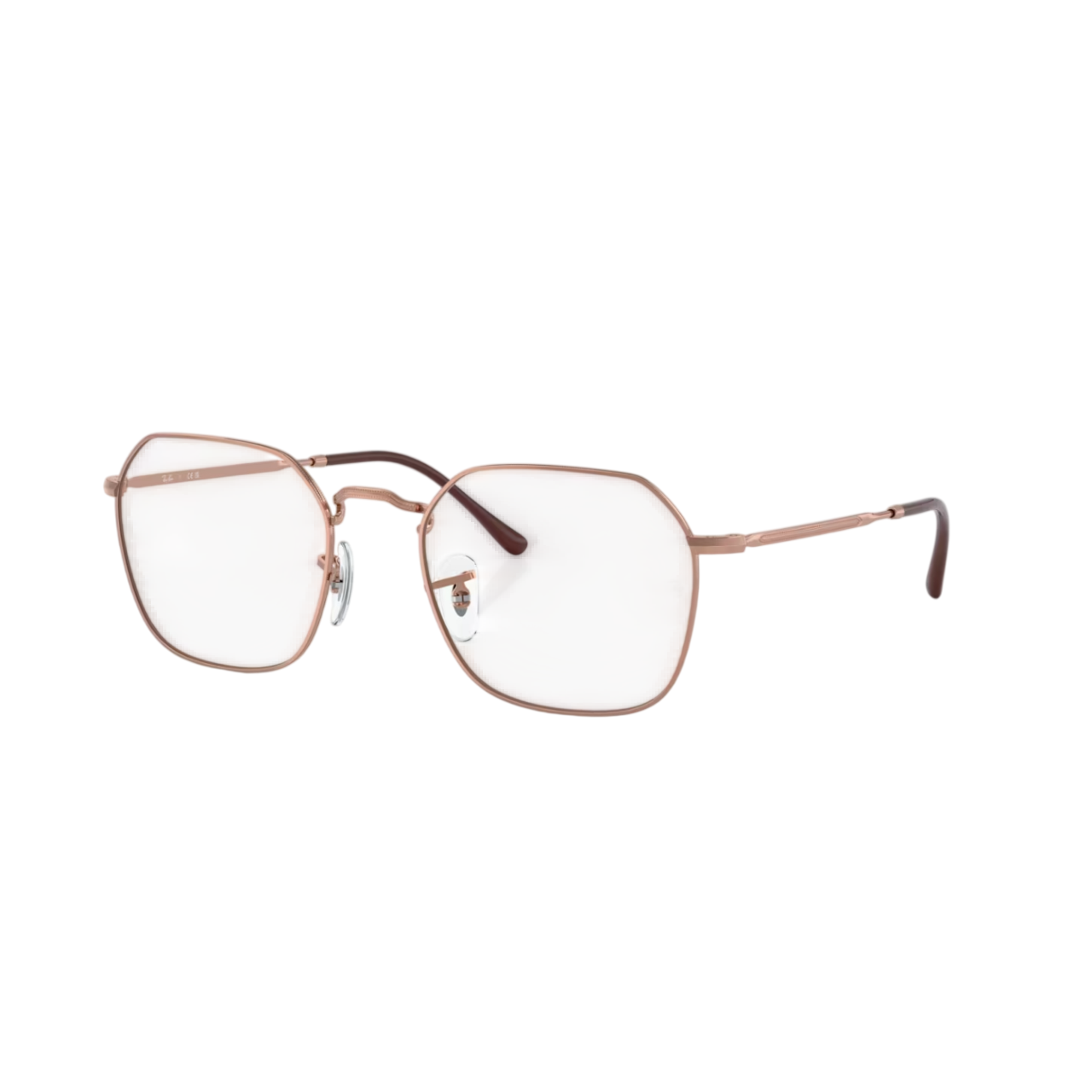Gafas de sol unisex Ray-Ban con diseño geométrico, color oro rosa