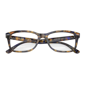 Ray-Ban Unisex Square Eyeglasses, Yellow/Blue Havana