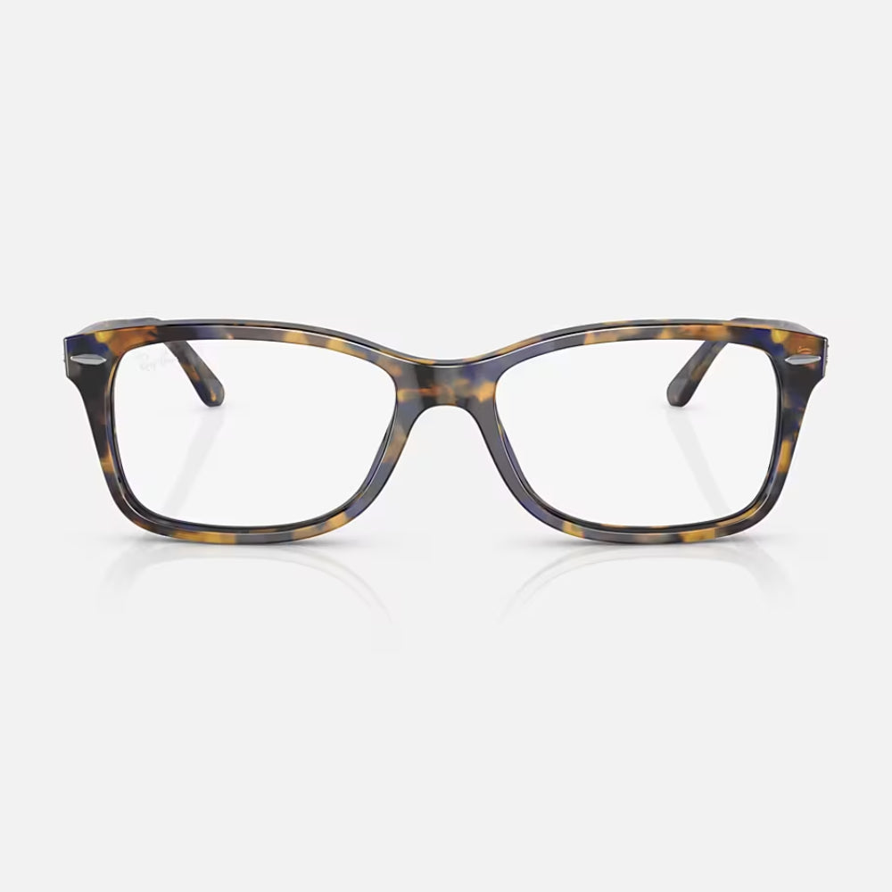 Ray-Ban Unisex Square Eyeglasses, Yellow/Blue Havana