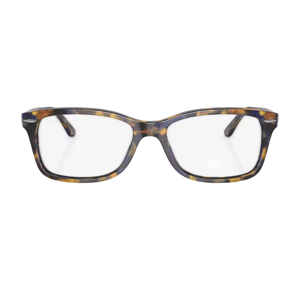Gafas de vista unisex Ray-Ban cuadradas, color amarillo/azul habana
