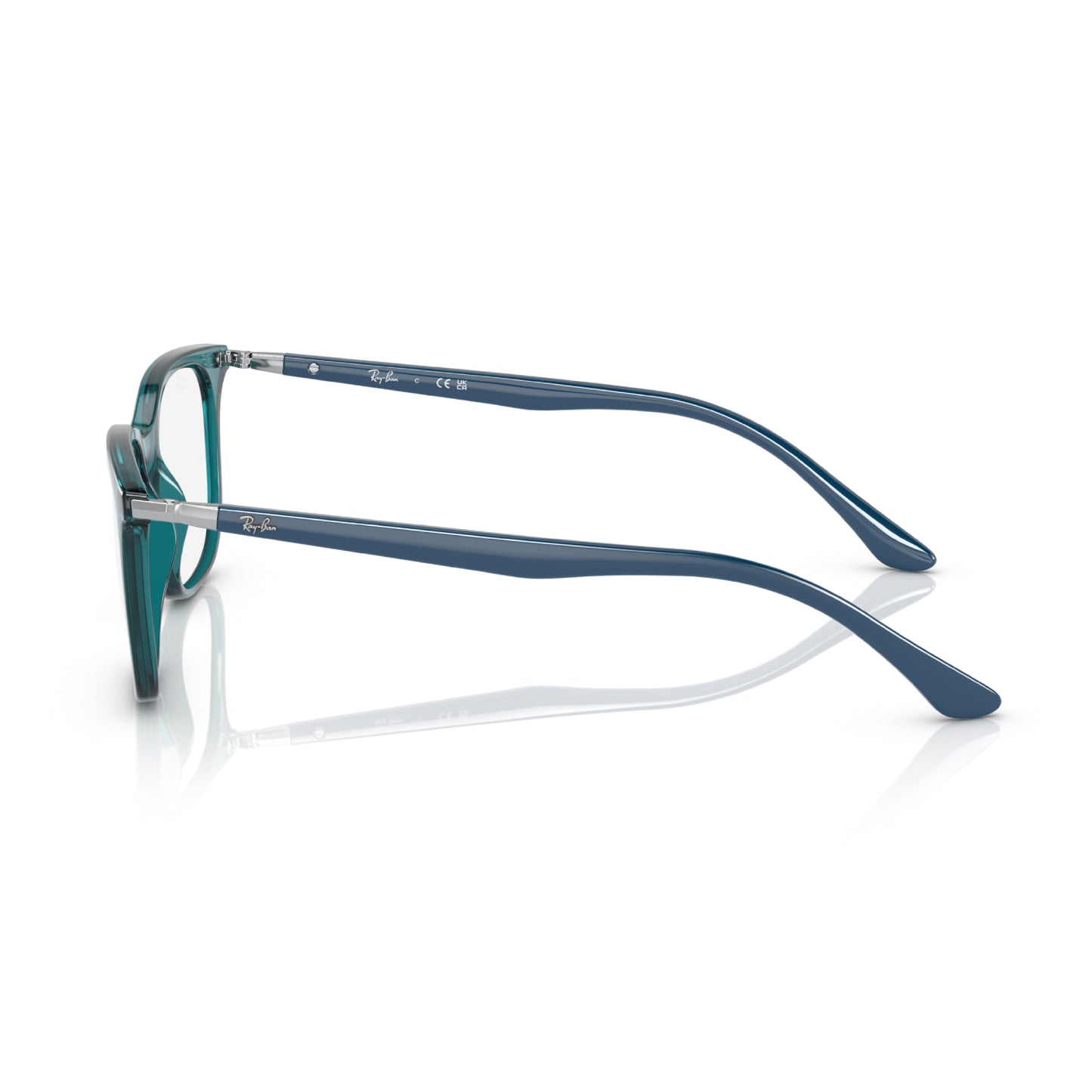 Ray-Ban Unisex Pillow Eyeglasses, Transparent Turquoise