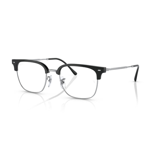 Ray-Ban Clubmaster Unisex Square Eyeglasses, Black on Silver