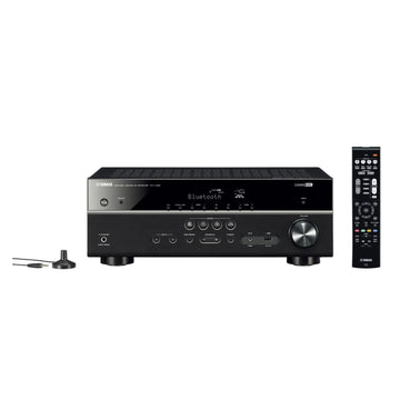 Yamaha RX-V385 5.1-Channel Home Theater Receiver with Remote - Black - Curacao
