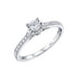 Shy Creation 0.39 ct. Round Diamond Engagement Ring in 14K White Gold - Size 7 - Curacao