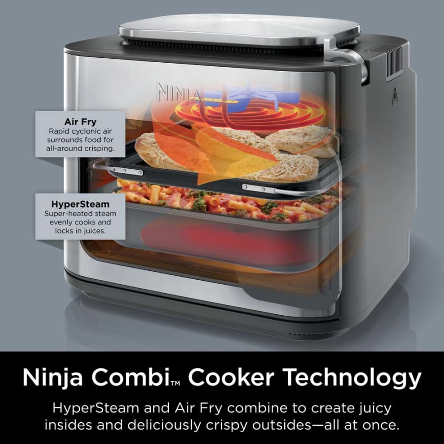 Horno multifunción y freidora de aire Ninja SFP701 Combi All-in-One - Acero inoxidable