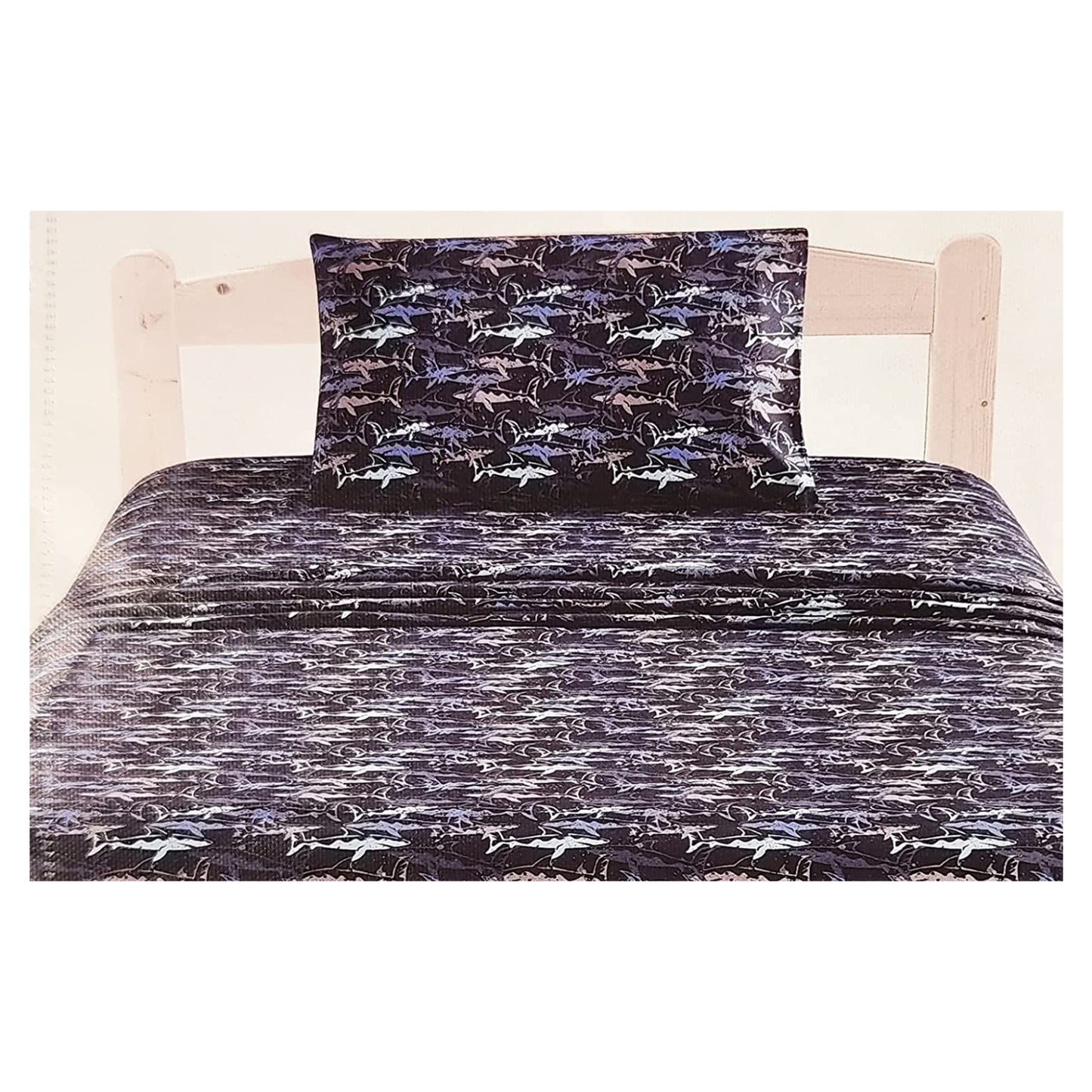 Artistic Linen 3-Piece Sharks Sheet Set for Kids