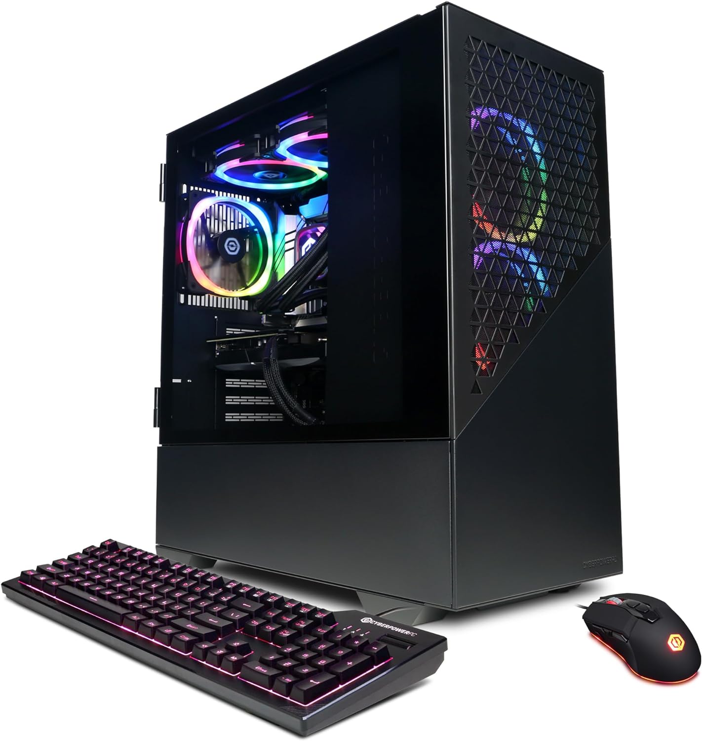 Computadora de escritorio para juegos CyberPowerPC SLC10200GV11 Gamer Supreme: Intel Core i9-14900KF con memoria de 32 GB y SSD de 2 TB, color negro