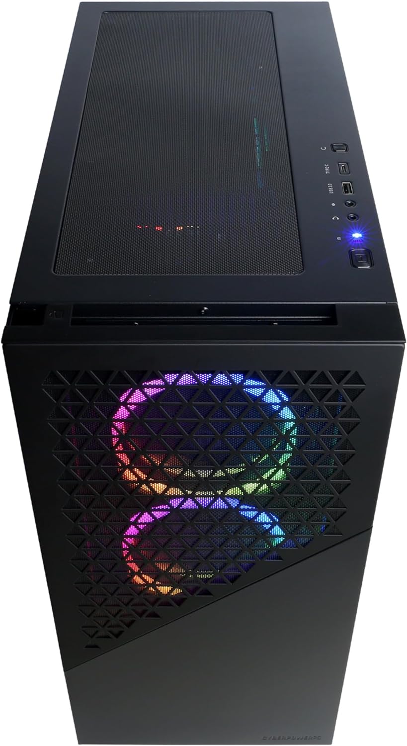 Computadora de escritorio para juegos CyberPowerPC SLC10200GV11 Gamer Supreme: Intel Core i9-14900KF con memoria de 32 GB y SSD de 2 TB, color negro