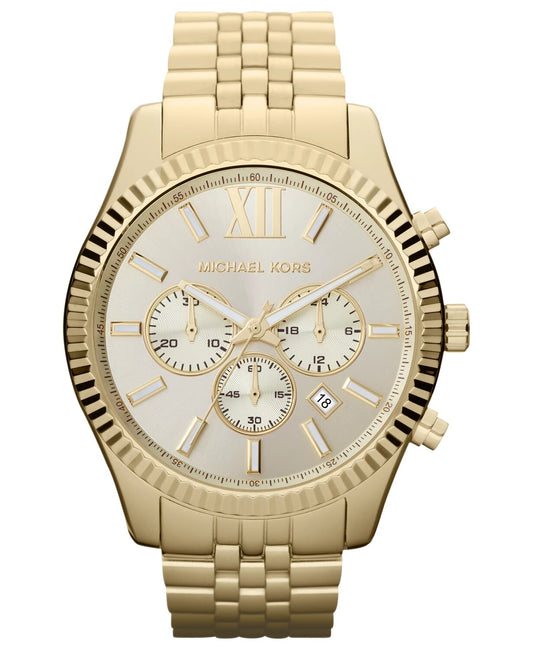 Michael Kors Lexington Men's Gold-Tone Watch - Curacao