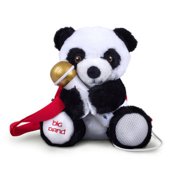 Mochila de peluche con karaoke y micrófono Sing-Along Crew de The Singing Machine - Panda