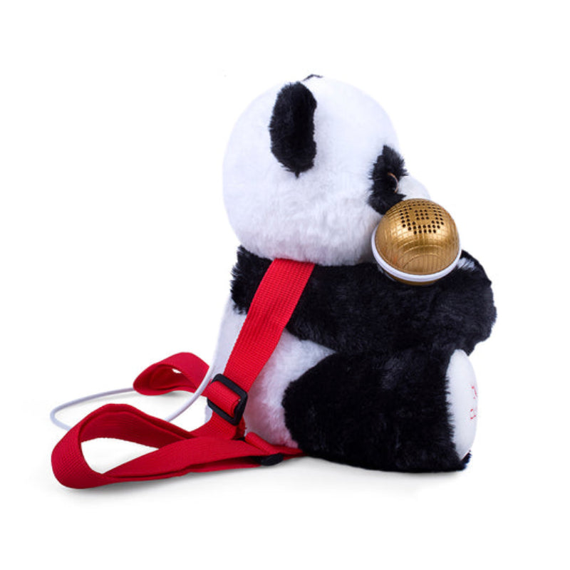 The Singing Machine Sing-Along Crew Plush Toy Karaoke Backpack with Microphone - Panda