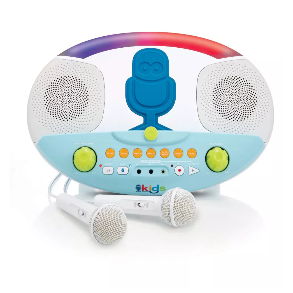 Pedestal de karaoke para niños Singing Machine con dos micrófonos con cable