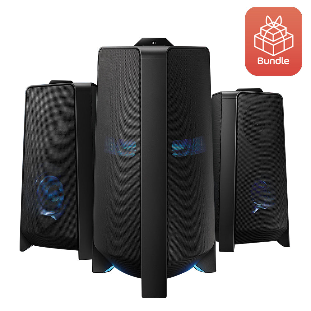 Samsung Speaker Bundle: Samsung 300W Bluetooth Speaker + Samsung Giga Party 500W Wireless Speaker + Samsung Giga Party 1500W Wireless Speaker