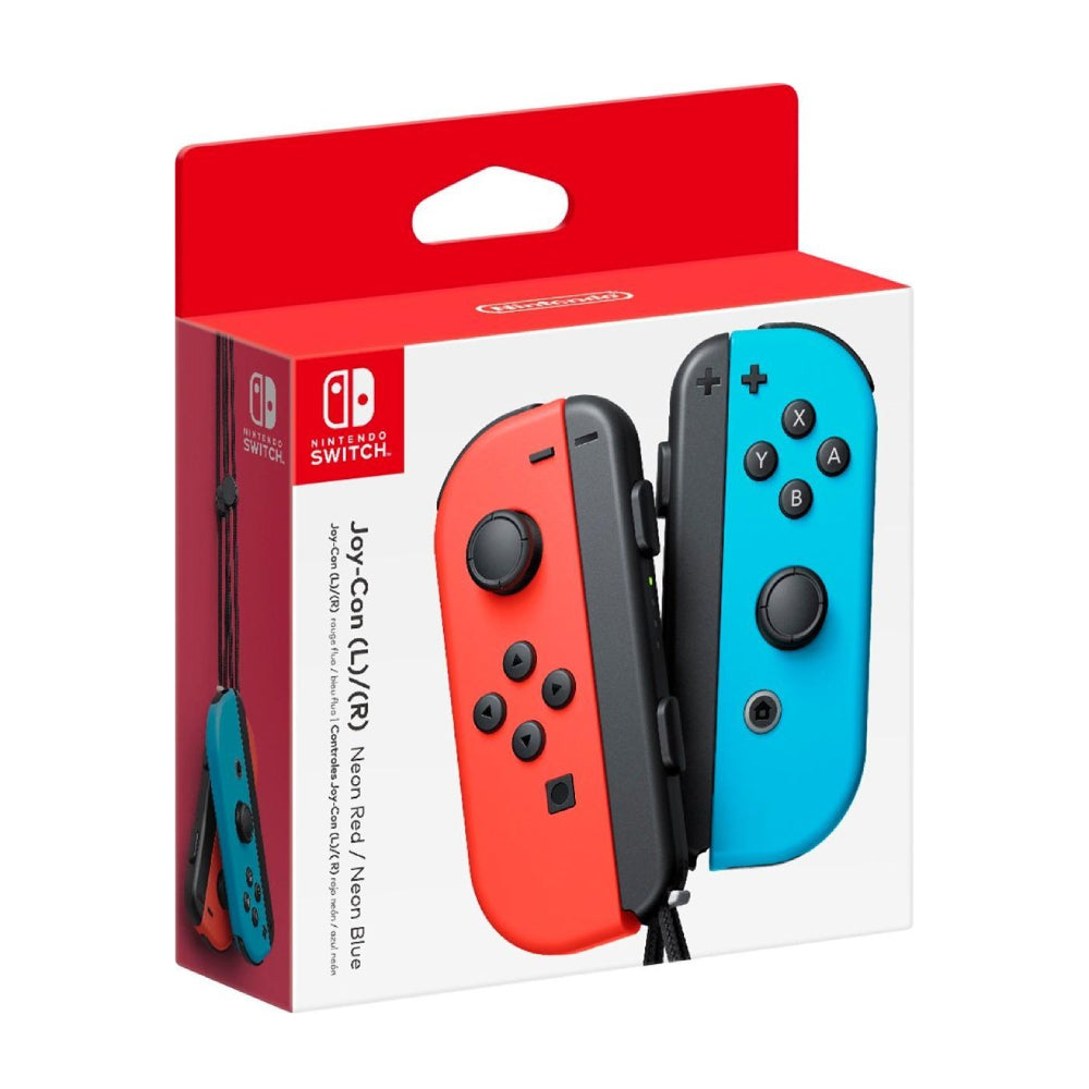 Mandos inalámbricos Nintendo Joy-Con L/R para Nintendo Switch: rojo neón/azul neón