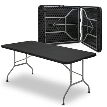 Folding Rectangular 6 Feet Table Black
