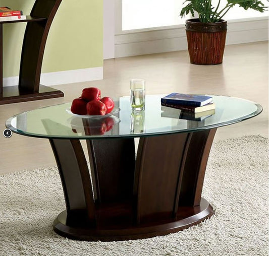 Manhattan 30" Coffee Table by Furniture Of America - Brown Cherry