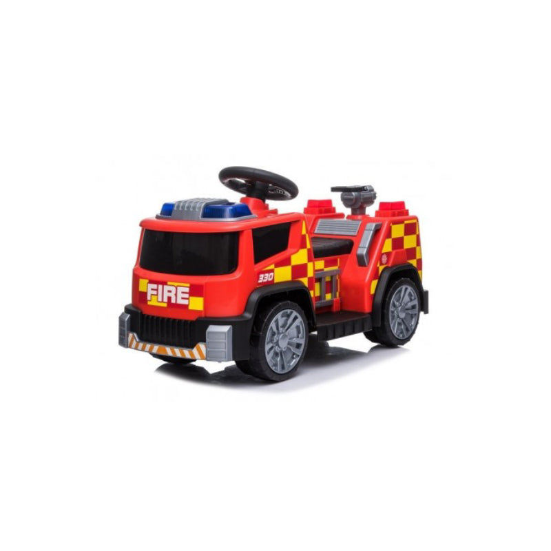 6V 4-Wheel Ride On Fire Truck - Red