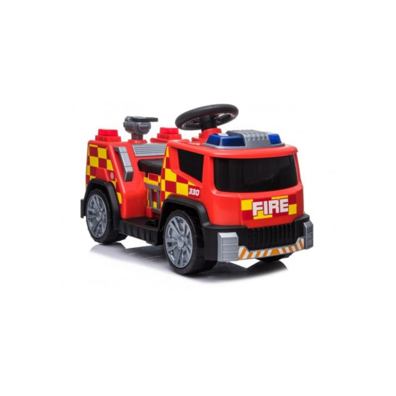 6V 4-Wheel Ride On Fire Truck - Red